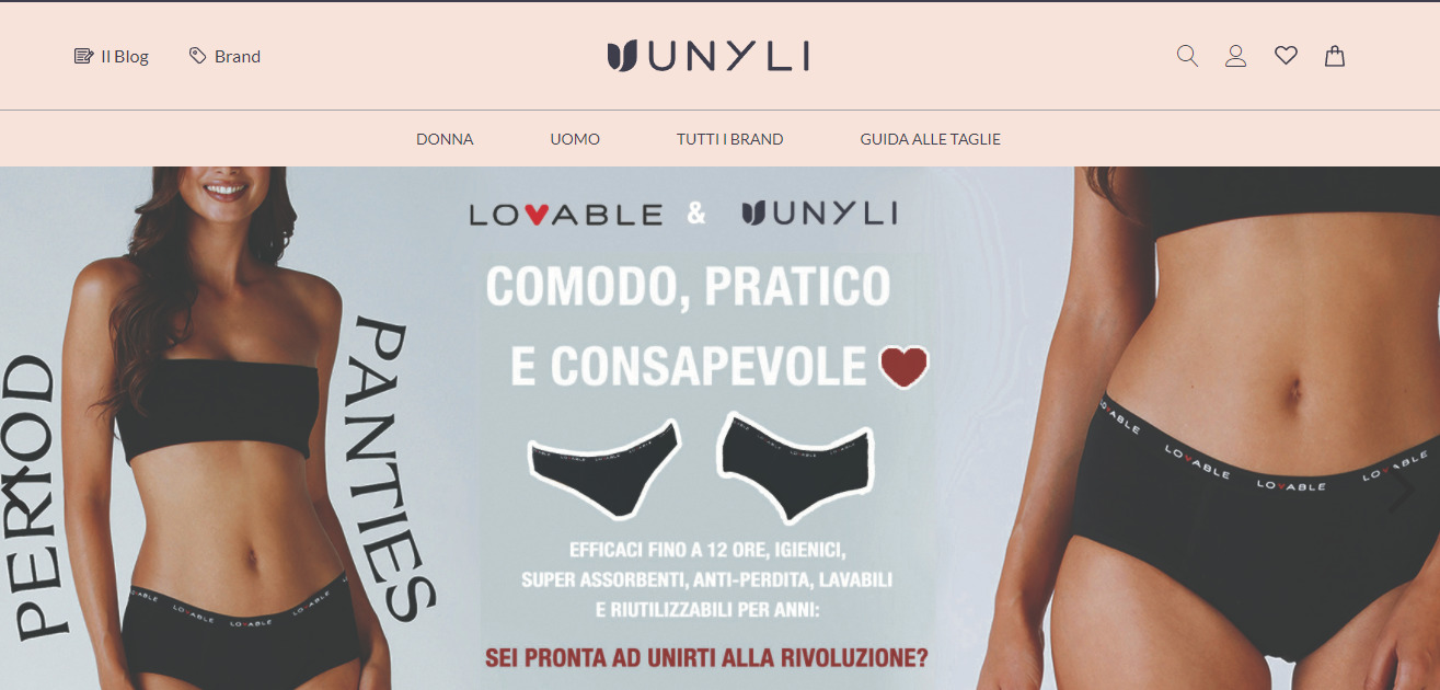 Unyli: Vendita Online Abbigliamento Intimo Femminile e Maschile